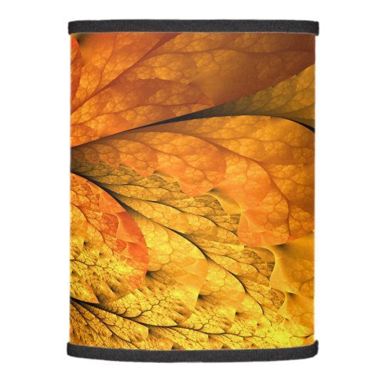 Autumn Plant, Modern Abstract Fractal Art Leaf Lamp Shade (Right)