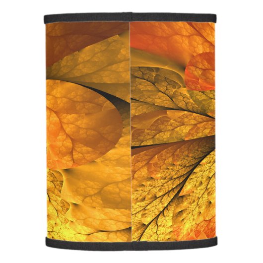 Autumn Plant, Modern Abstract Fractal Art Leaf Lamp Shade (Back)