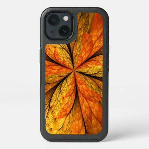 Autumn Plant Modern Abstract Fractal Art Leaf iPhone 13 Case