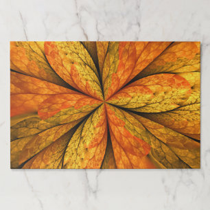 Autumn Plant, Modern Abstract Fractal Art Leaf Paper Pad