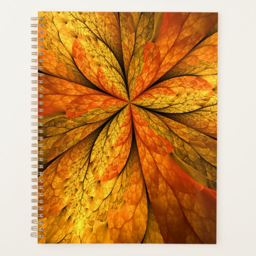 Autumn Plant Modern Abstract Fractal Art Leaf Planner