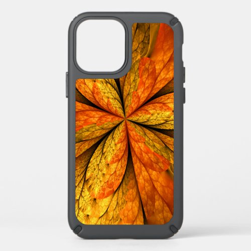 Autumn Plant Modern Abstract Fractal Art Leaf Speck iPhone 12 Case