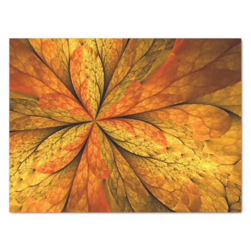 Autumn Plant Modern Abstract Fractal Art Leaf Tissue Paper