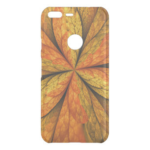 Autumn Plant, Modern Abstract Fractal Art Leaf Uncommon Google Pixel XL Case