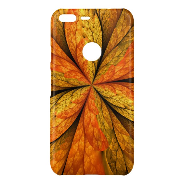 Autumn Plant, Modern Abstract Fractal Art Leaf Uncommon Google Pixel XL Case (Back)