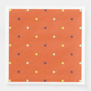 Autumn Polka Dots Dinner Napkins