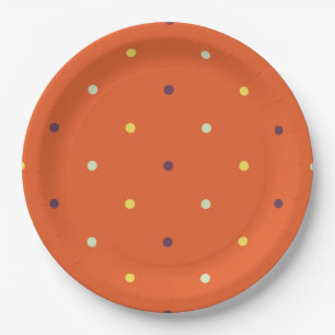 Autumn Polka Dots Paper Plates