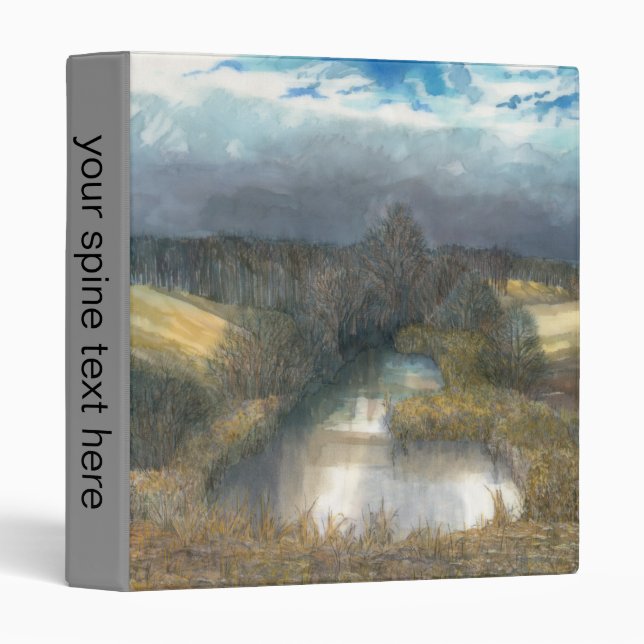 autumn pond 3 ring binder (Front/Spine)