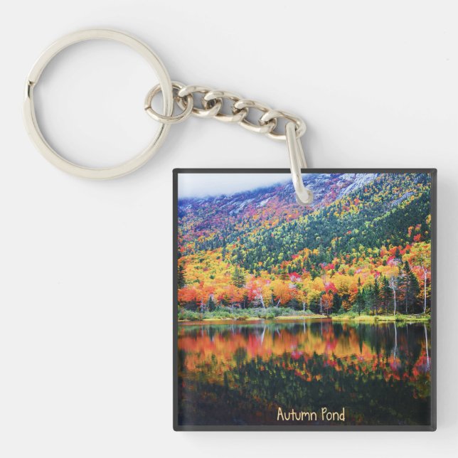 Autumn Pond Acrylic Keychain (Front)