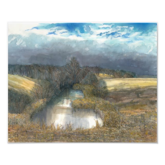 autumn pond photo print (Front)