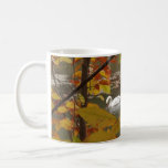 Autumn Pond with Swan Coffee Mug