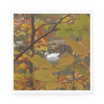 Autumn Pond with Swan Napkins