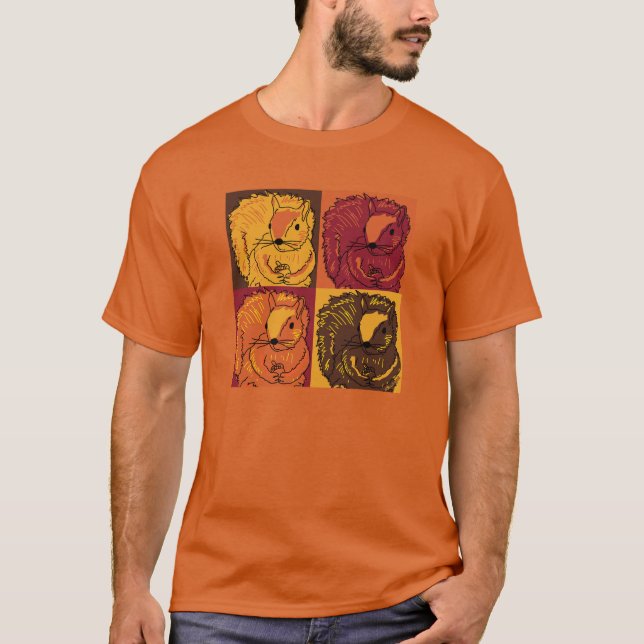 Autumn Pop Art Squirrels T-Shirt (Front)