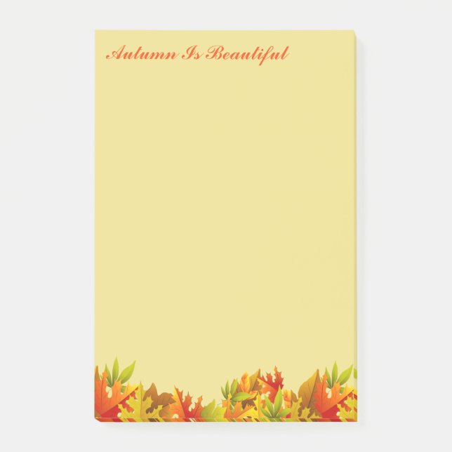 Autumn Post Notes-Autumn Is Beautiful Post-it Notes (Front)
