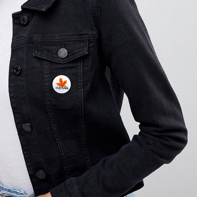Autumn Print "Fall Vibes" And Maple Leaf Button (Creator Uploaded)