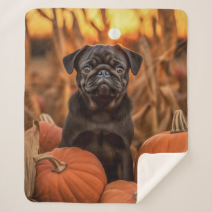 Autumn Pug – Cozy & Loving Sherpa Blanket
