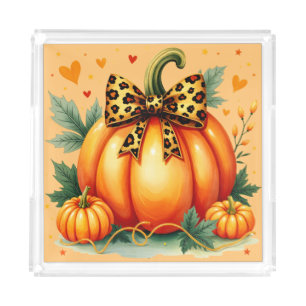 Autumn Pumpkin Acrylic Tray