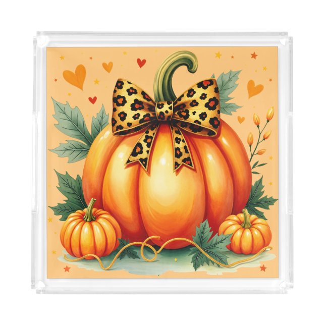 Autumn Pumpkin  Acrylic Tray (Front)