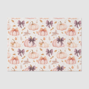 Autumn Pumpkin and Bows Fall Decoupage Tissue Paper