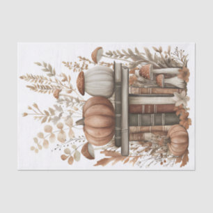 Autumn Pumpkin and Flowers Fall Decoupage Tissue Paper