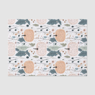 Autumn Pumpkin and Flowers Fall Decoupage Tissue Paper