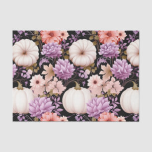 Autumn Pumpkin and Flowers Fall Decoupage Tissue Paper