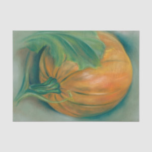 Autumn Pumpkin and Leaf Pastel Thanksgiving Tissue Paper