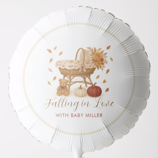 Autumn Pumpkin Baby Shower  Balloon (Front)