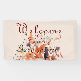 autumn pumpkin Baby shower Banner