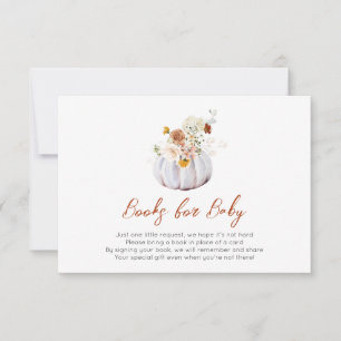 Autumn Pumpkin Baby Shower Books for Baby Card