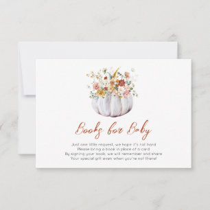 Autumn Pumpkin Baby Shower Books for Baby Card