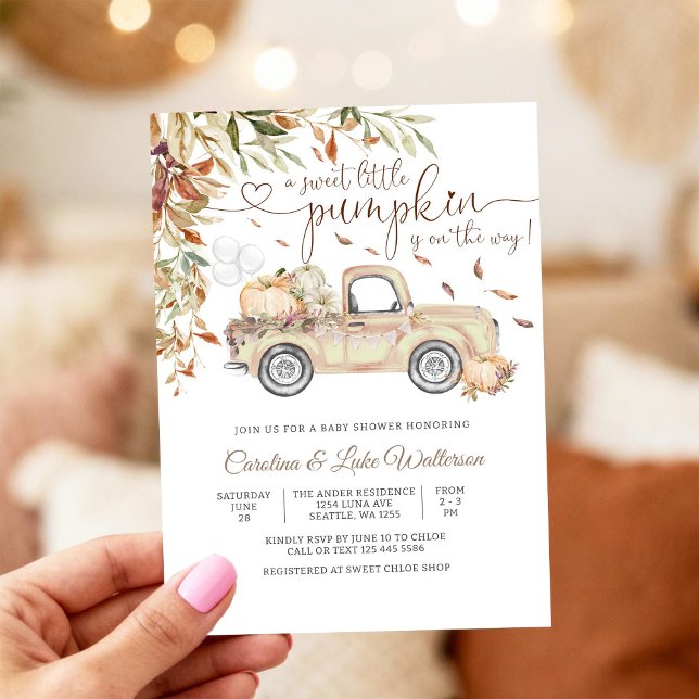 Autumn Pumpkin Baby Shower Invitation (Creator Uploaded)