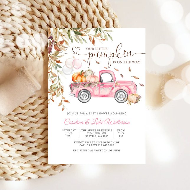 Autumn Pumpkin Baby Shower Invitation (Creator Uploaded)