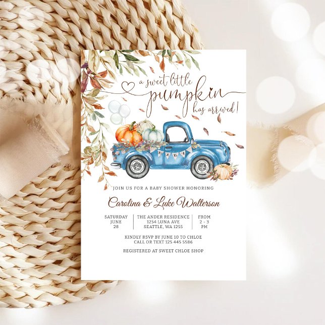 Autumn Pumpkin Baby Shower Invitation (Creator Uploaded)