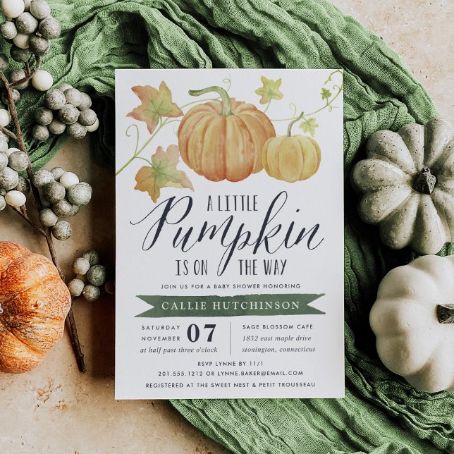 Autumn Pumpkin Baby Shower Invitation (Creator Uploaded)