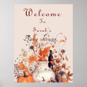  autumn pumpkin Baby shower  Poster