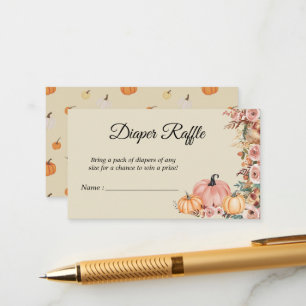 Autumn Pumpkin Baby Shower Tickets Enclosure Card