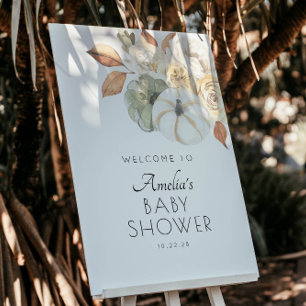 Autumn Pumpkin Baby Shower Welcome Foam Board