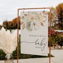 Autumn Pumpkin Baby Shower Welcome Foam Board