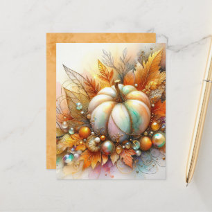 Autumn Pumpkin & Baubles Scrapbook Paper
