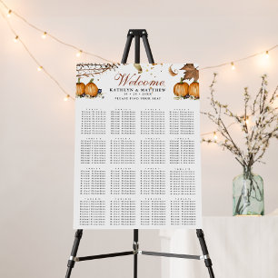 Autumn Pumpkin Botanical Fall Wedding 16 Table Foam Board