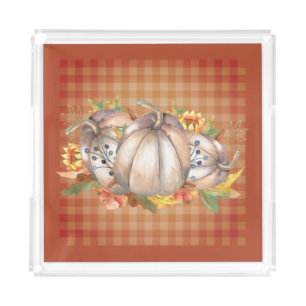 Autumn Pumpkin Bouquet Acrylic Tray