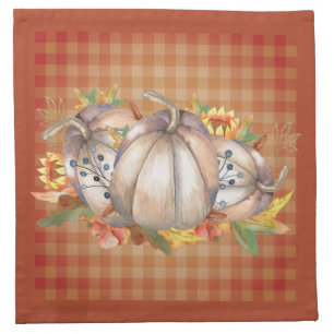 Autumn Pumpkin Bouquet Cloth Napkin