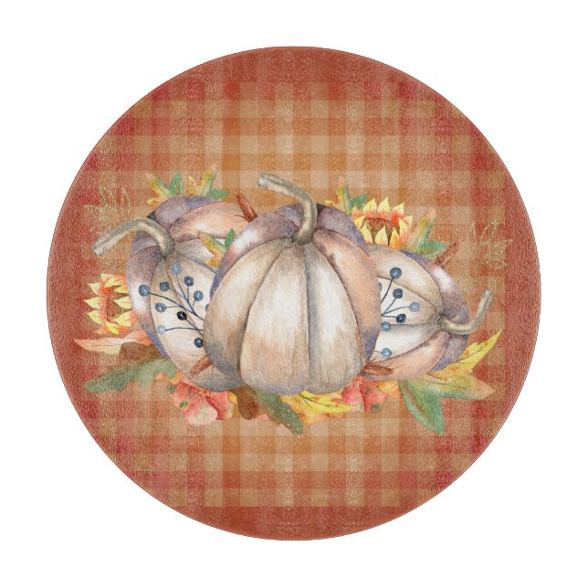 Autumn Pumpkin Bouquet Cutting Board (Front)