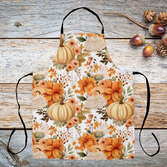 Autumn Pumpkin Bouquet Design Apron (Creator Uploaded)