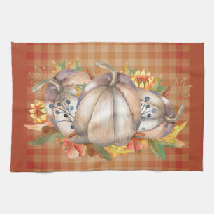 Autumn Pumpkin Bouquet Kitchen Towel