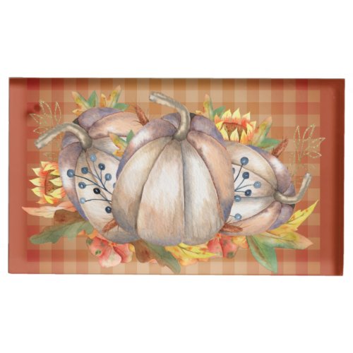 Autumn Pumpkin Bouquet Place Card Holder