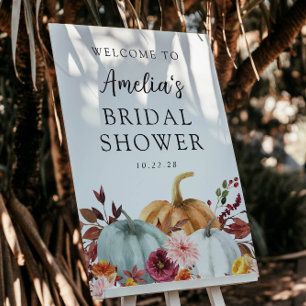 Autumn Pumpkin Bridal Shower Welcome Poster