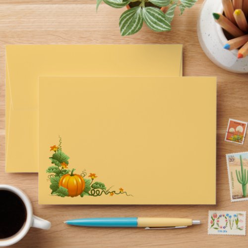 Autumn Pumpkin Card Envelope 