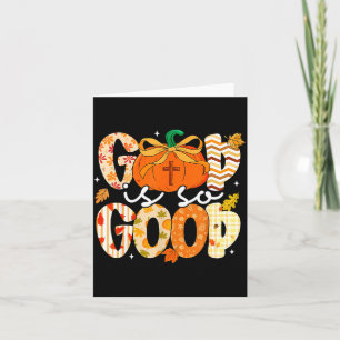 Autumn Pumpkin Christian Thanksgiving Faith God Is Card